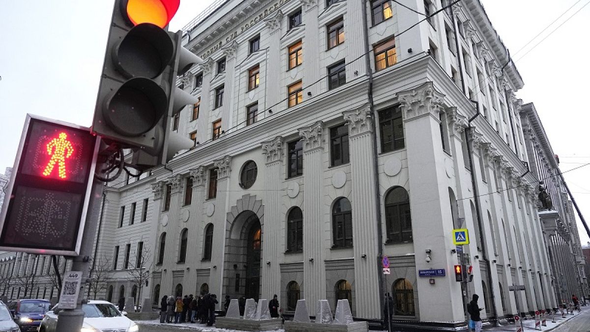 Exteriores del Tribunal Supremo de Rusia este jueves en Moscú