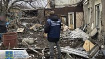 Az orosz bombázás nyomai Pokrovszkban