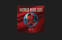 Egy, az AIDS világnapjára készült logó