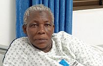 A photo of Safina Namukwaya, a 70-year-old woman who gave birth to twins.