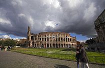 A view of the Colosseum, in Rome, Saturday, March 7, 2020