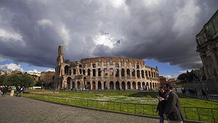 A view of the Colosseum, in Rome, Saturday, March 7, 2020
