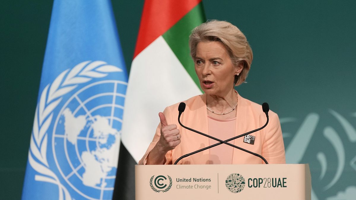 Ursula von der Leyen en la COP28 en Dubái, el 1 de diciembre de 2023.