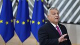 Orbán Viktor magyar miniszterelnök Brüsszelben, az Európai Tanács épületében 2023. október 26-án
