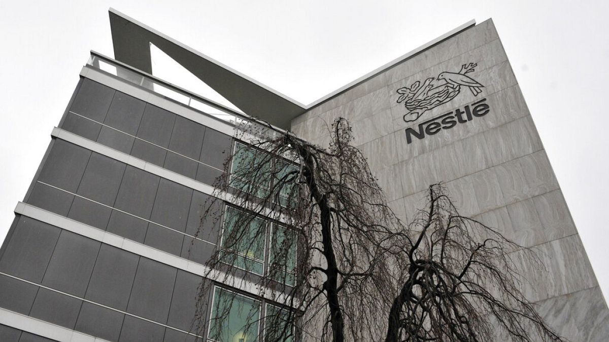 In this Feb. 19, 2010 file photo, an exterior view of the Nestle headquarters in Vevey, Switzerland.
