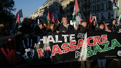 مظاهرة لدعم الفلسطينيين في باريس