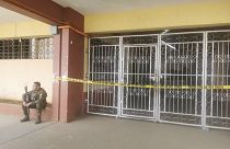  مدخل الموقع الذي انفجرت فيه قنبلة في ماراوي بجنوب الفلبين