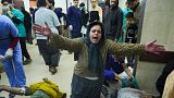 Palestinians wounded in the Israeli bombardment of the Gaza Strip are brought to the hospital in Deir al Balah on Sunday, Dec. 3, 2023. 