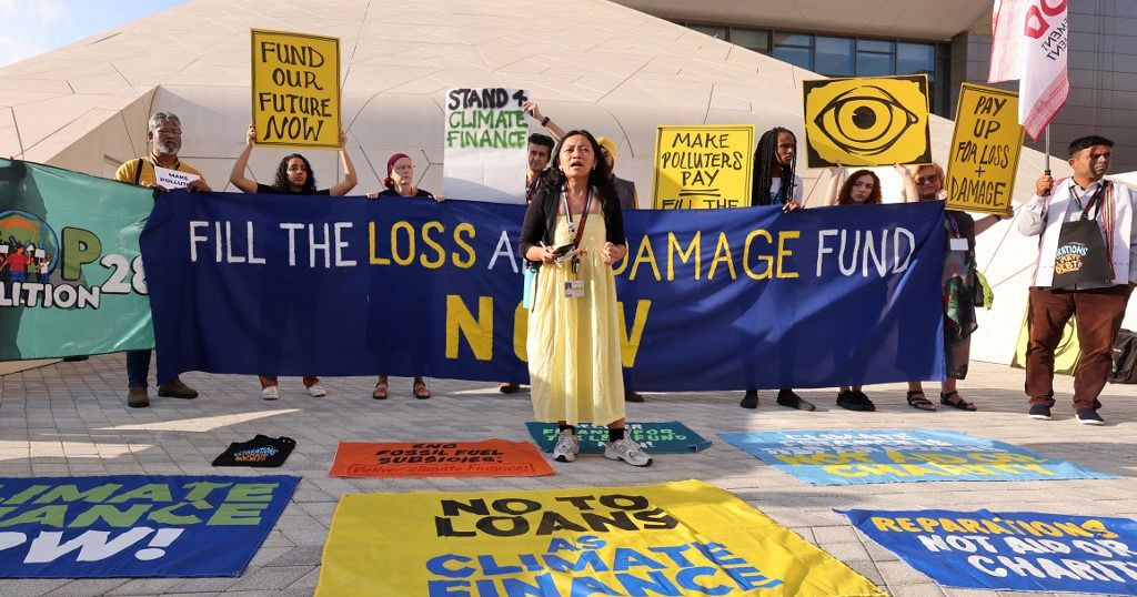 COP28: Protestors call for additional financing for loss and damage fund