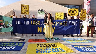 COP28: Protestors call for additional financing for loss and damage fund
