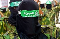 Hamas masked militants- εικόνα αρχείου
