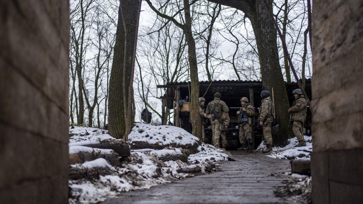 Ukrán katonák a fronton