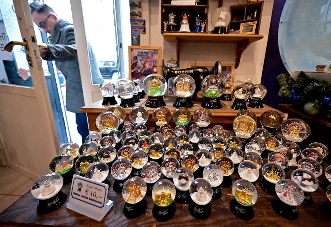 'Christmas in a globe' Made in Vienna snow globes still going strong