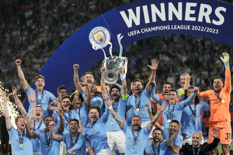 Manchester City lifting the European Cup in June