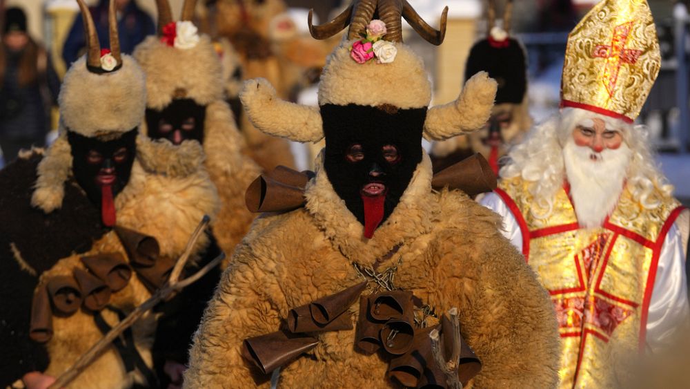 WATCH: With devil and grim reaper in tow, St Nicholas leads parade through snowy Czech villages thumbnail