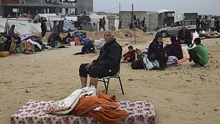 Перемещенные палестинцы в Рафахе