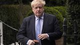 Boris Johnson sale de su casa en Londres, el 22 de marzo de 2023.