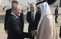 بوتين لدى استقباله في أبو ظبي