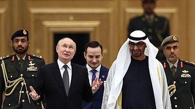 الرئيس الروسي فلاديمير بوتين يزور قصر الوطن في أبو ظبي الإمارات العربية المتحدة