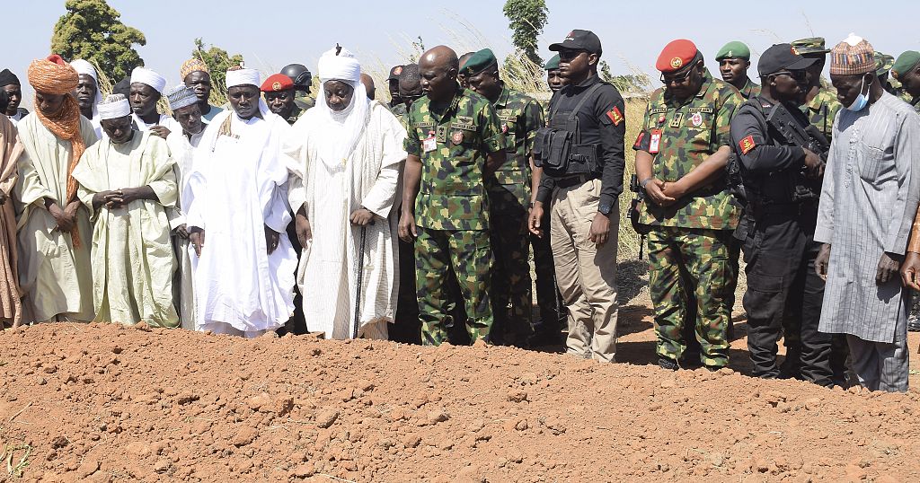 Nigeria’s chief of army staff visits scene of deadly drone strike