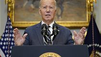 President Joe Biden delivers remarks on funding for Ukraine from the Roosevelt Room of the White House, Wednesday, Dec. 6, 2023, in Washington. 