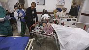 Sebesülteket hoznak egy Rafahi kórházba
