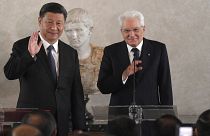 President Xi Jinping and President Sergio Mattarella, Rome, March 22, 2019. Mattarella told Jinping that China’s new 'Silk Road' could significantly benefit both nations