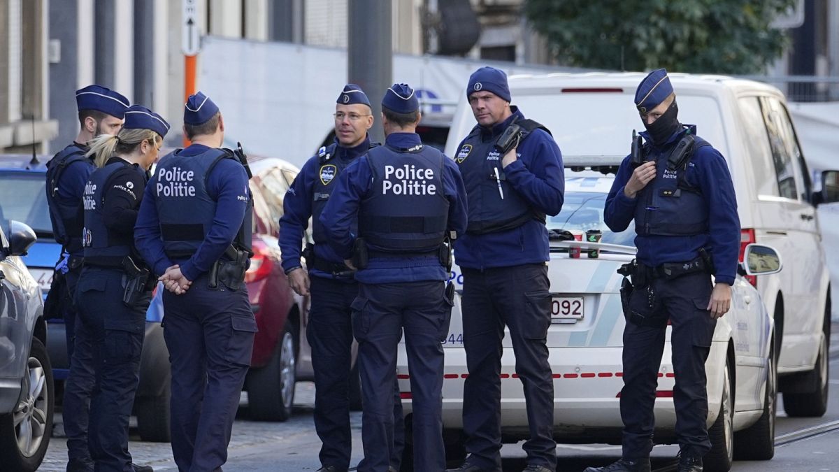 Rendőrök Brüsszelben az októberi merénylet után