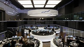 File photo of stock exchange trading floor in Germany