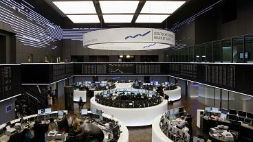 File photo of stock exchange trading floor in Germany