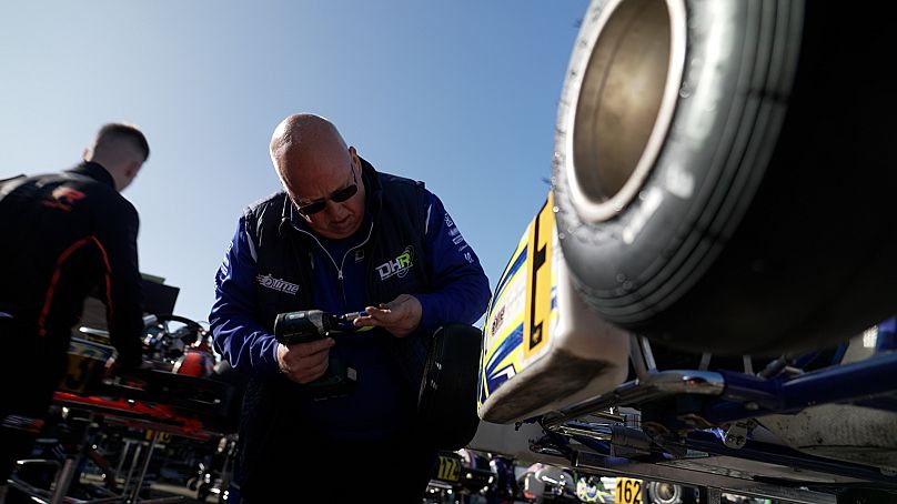 On race weekends, Barry Ashcroft assumes the role of mechanic for his son