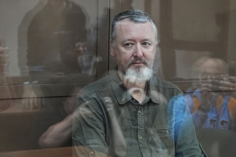 Igor Girkin also know as Igor Strelkov, the former military chief for Russia-backed separatists in eastern Ukraine, pictured in Moscow's City Court in August