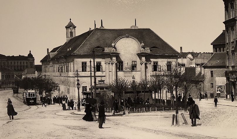 A régi Szent János Kórház a Széna téren, ma nincs épület a helyén