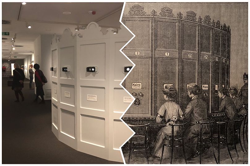 A kiállításon installált Kaiser Panorámába éppúgy benézhetünk, mint egy évszázada az eredetibe