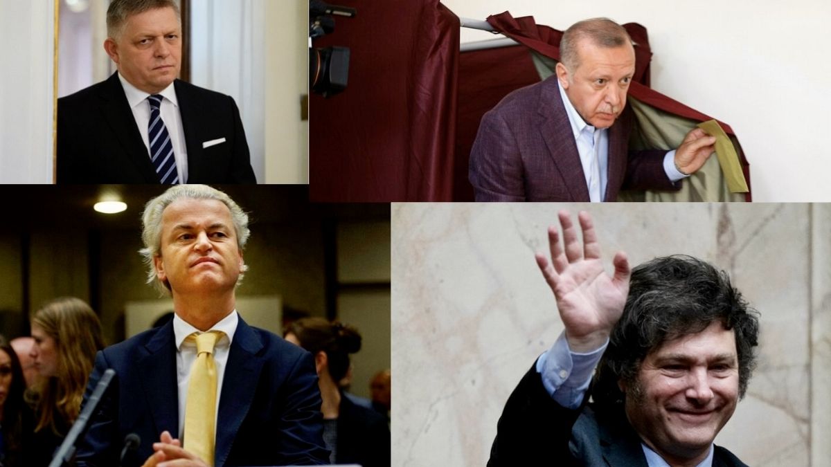 Geert Wilders, Recep Tayyip Erdogan, Robert Fico és Javier Milei