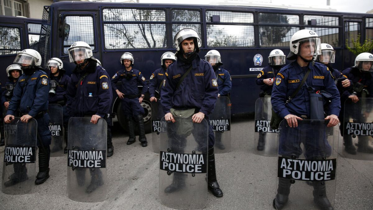 FILE - Greek police.