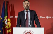 El primer ministro interino portugués, Antonio Costa, durante una conferencia de prensa en el palacio de Sao Bento, en Lisboa, el sábado 11 de noviembre de 2023.