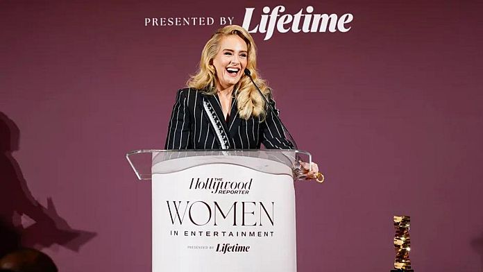 Adele praises influential women after being honoured at THR’s Women in Entertainment gala thumbnail