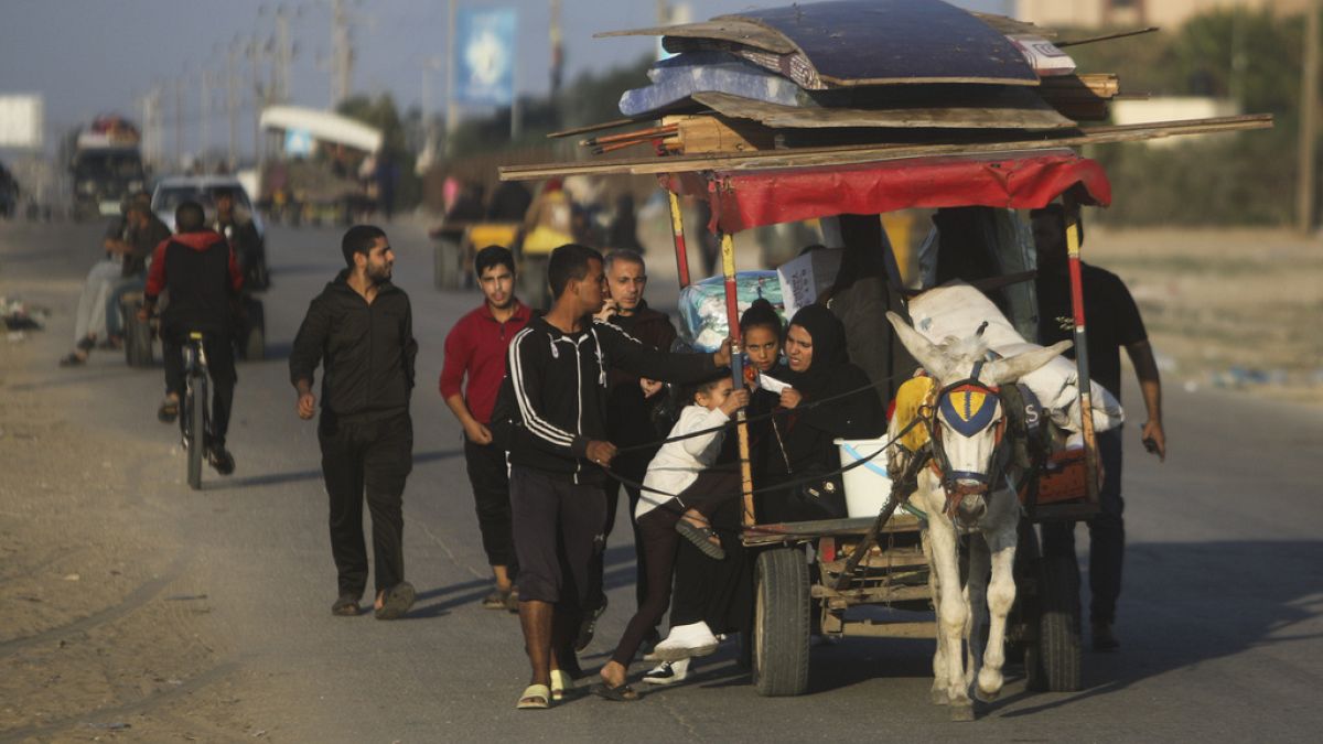 Des dizaine de milliers de Palestiniens fuitent les combats et se rabattent vers le sud de Gaza déjà surpeuplé.