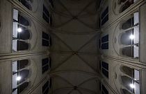 La voûte rénovée de la nef de Notre-Dame, le 8 décembre 2023