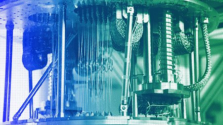 electronics for use in a quantum computer in the quantum computing lab at the IBM Thomas J. Watson Research Center in Yorktown Heights, NY, February 2018