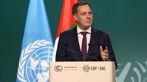 Belgium Prime Minister Alexander De Croo speaks during a plenary session at the COP28 U.N. Climate Summit, Saturday, 2 December
