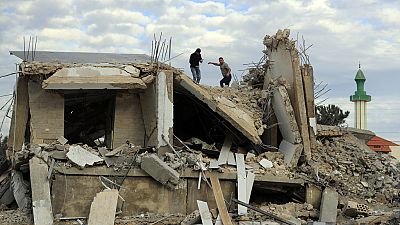 Una casa, destruida por un misil israelí en el Líbano.