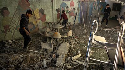 Последствия бомбардировки Рафаха, 9 декабря 2023 года.