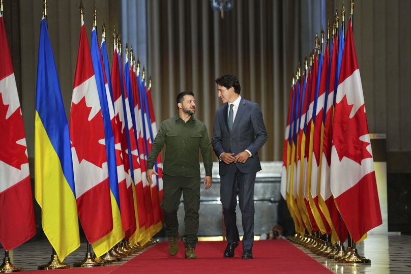 Zelenszkij és Trudeau Ottawában 2023. szeptember 22-én