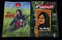  مجلتا سازانديغي وأنديشة الإيرانيتين تتحدثان عن مقتل مهسا أميني، في طهران.
