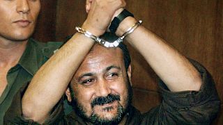 مروان البرغوثي خلال محاكمته في عام 2002