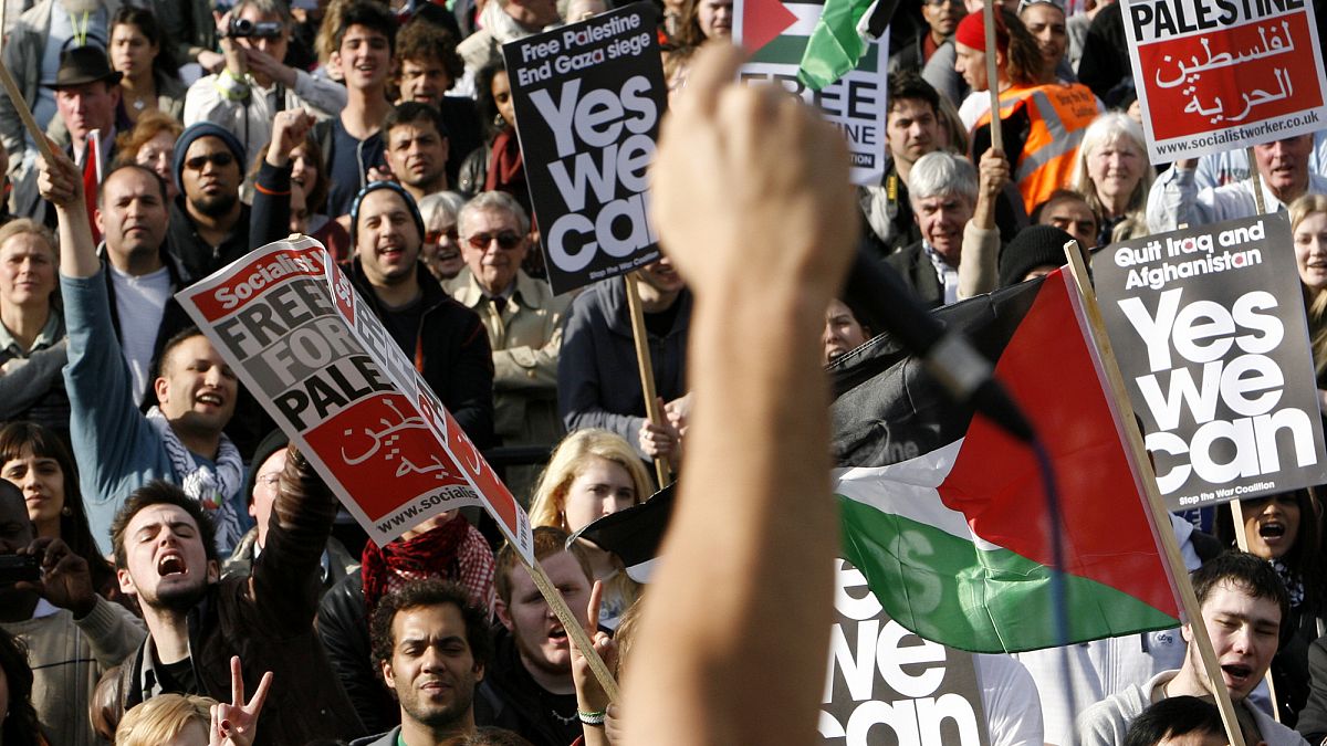 مظاهرة داعمة لفلسطين في لندن