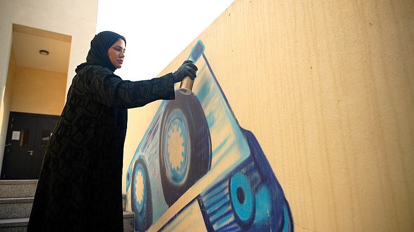 Muna uses her murals to showcase Qatari culture