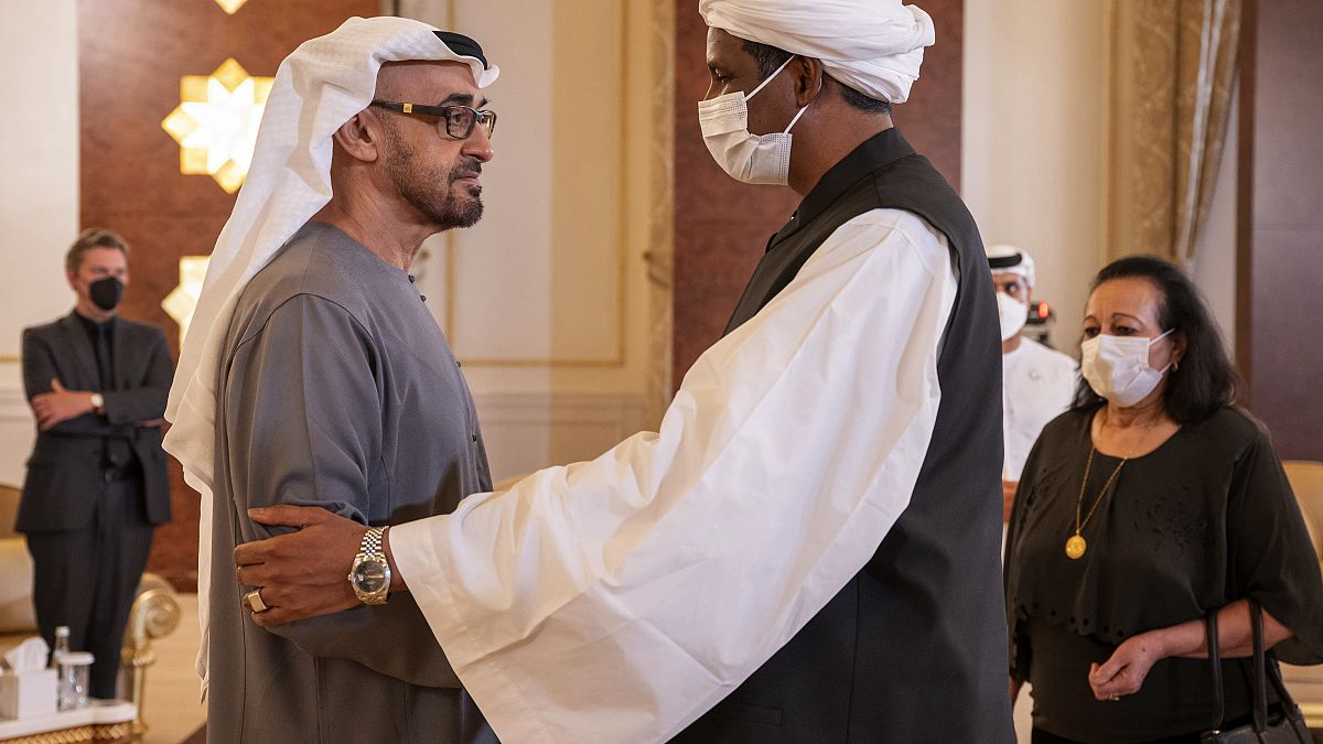 رئيس الإمارات محمد بن زايد والجنرال السوداني محمد حمدان دقلو "حميدتي"